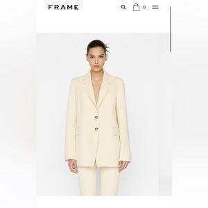 Frame oversized raw edge blazer size M
